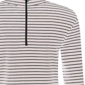 Protest Prtvessy - Skipully Dames - Lange mouwen - 1/4 rits - Gestreept - Canvasoffwhite