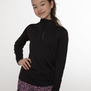 Protest Refabrizoy Jr - Skipully Meisjes - Lange mouwen - 1/4 rits - True Black