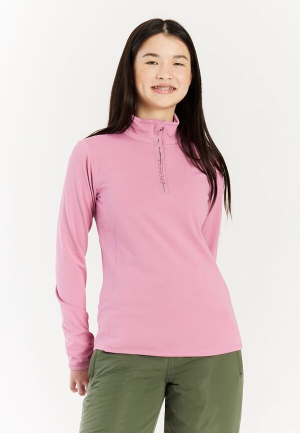 Protest Refabrizoy Jr - Skipully Meisjes - Lange mouwen - 1/4 rits - Vintage Pink