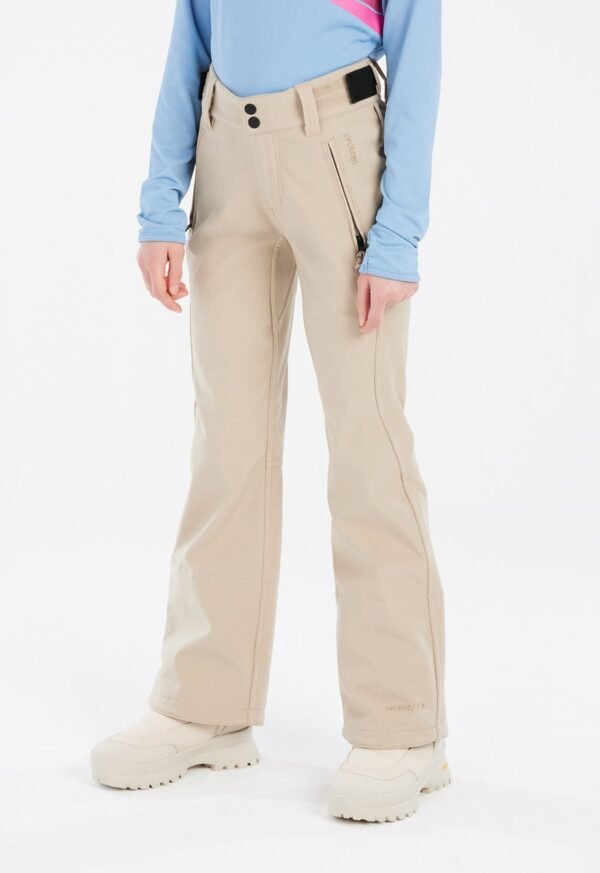 Protest Relole - Skibroek Meisjes - Softshell - Verstelbare schouderbanden - Waterkolom 10K - Bamboobeige