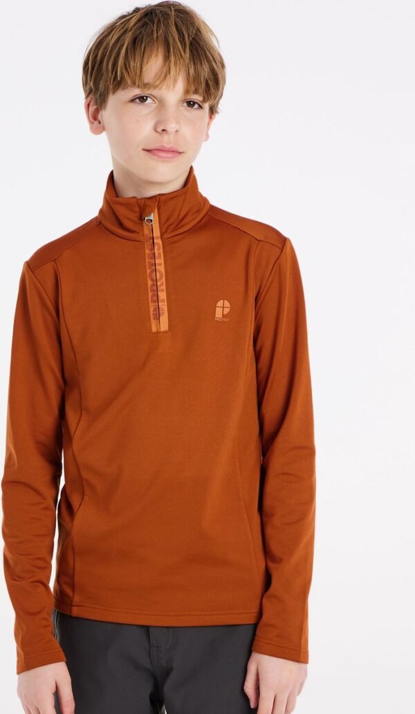 Protest Willowy Jr - Skipully Jongens - Lange mouwen - 1/4 rits - Umberorange