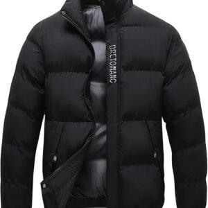 Pufferjack - Winterjas Heren - Koud Weer - Afneembare Capuchon - Volledige Ritssluiting - Effen Kleur
