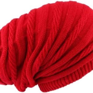 Rasta Hoed - Muts Beanie - Winterse Stijl - Gebreid Acryl - One Size - Rood