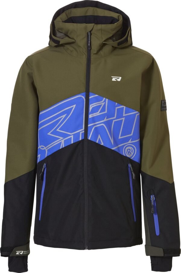 Rehall JONNY-R-jr. Jongens Wintersportjas Groen 128 - Ski Jas - Snowboardjas - Gevoerde Jas