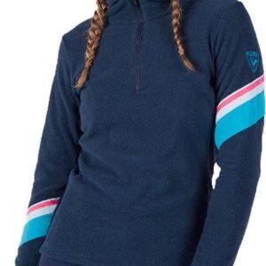 Rossignol Strawpile Fleece Met Halve Rits Blauw S Vrouw