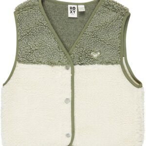 Roxy Iconic Color Block Fleece Met Volledige Rits Groen 16 Years Meisje