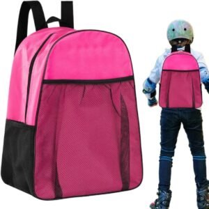 Schaats Opbergrugzak - Skate Tas - Sportuitrusting Vervoeren - Waterdicht Ademend - 35x17x43cm - Roze