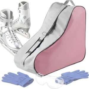 Schaatsen Rugzak - Sporttas - Sportuitrusting Vervoer - Verstelbare Banden - 36.5 x 20 x 42.5 cm - Zwart/Paars