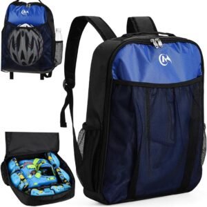 Schaatsrugzak - Sporttas - Schaatsen Transport - Speciaal Schaatscompartiment - 45 x 37 cm - Blauw