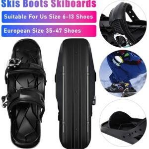 Sensova Mini Skischaatsen Voor Wintersport - Compacte Snowblades Voor Ski en Schaatsen Met Skateboard-Gevoel - Lichtgewicht Verstelbare Mini Ski's Voor Volwassenen EU 35-47