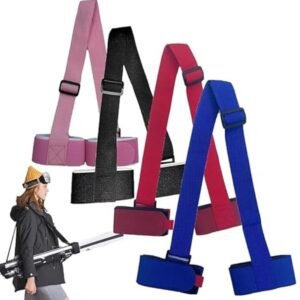 Set van 4 skiriemen voor eenvoudig transport van ski-uitrusting