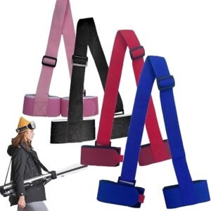 Set van 4 skiriemen voor eenvoudig transport van ski-uitrusting