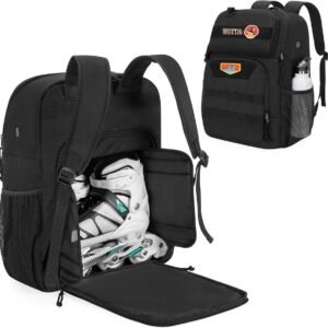 Skate Bag - Skate Backpack - Schoenen Opbergen - Ventilatie Gaten - 35 x 20.5 x 52 cm - Zwart