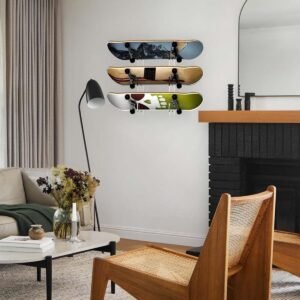 Skateboard Hanger - Snowboard Rack - Sportartikelen Opbergen - 3 Laags Display - 38 x 12 cm - Transparant