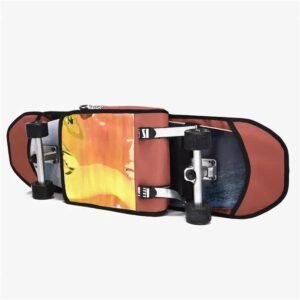 Skateboard Rugzak - Draagtas Skate - Vervoer en Opslag - Waterdicht en Schokbestendig - 86 Cm - Rood