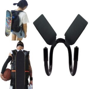 Skateboard Rugzak Haak - Board Houder - Skateboard Vervoeren - Verstelbare Banden - Tot 20 pond - Zwart
