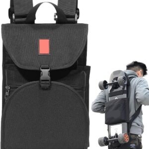 Skateboard tas - Draagzak rugzak - Veilig vervoer - Scheurvast polyester - 80 cm hoog - Zwart