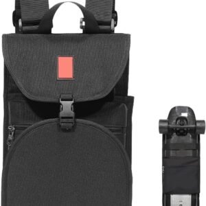 Skateboard tas - Rugzak - Stadsverkenning - Waterafstotend polyester - 80 cm hoogte - Zwart