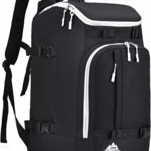 Ski Boot Bag - Snowboard Tas Rugzak - Wintersport Reizen - 50L Waterdicht Nylon - 50.8 cm - Zwart