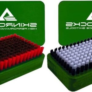 Ski Borstel Set - Onderhoudsborstels Ski's - Skiwaxen Polijsten - Nylon Koper Borstel - 120 x 70 x 30 mm