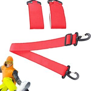 Ski Draagriem - Skiband Schouderband - Ski Transport - Verstelbaar Ontwerp - Tot 119.4 cm - Rood