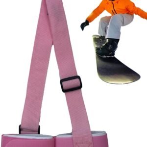Ski Draagriem - Sport Accessoire - Wintersport Transport - Handsfree Dragen - Verstelbaar - Roze