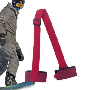 Ski Drager - Snowboard Riem - Sportmateriaal Vervoeren - Verstelbare Banden - 115 cm Lengte - Zwart