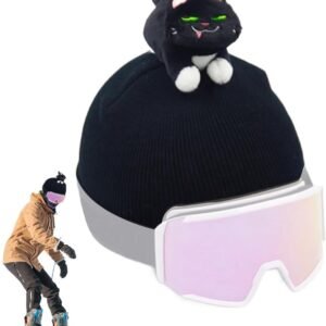 Ski Helm Cover - Helm Protector - Skiën en Snowboarden - Handgemaakt Ontwerp - Universele Maat - Zwart