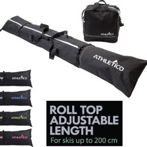Ski Laarzentas Combo - Wintersport Tas - Reizen Skispullen - Verstelbare Lengte - Tot 200cm Laarzen 46 - Zwart