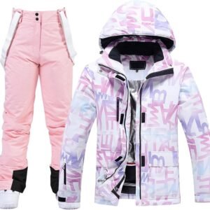 Ski Pak Dames - Snowsuit Winterjas - Wintersport - 10.000 mm Waterkolom - Ademend - Zwart