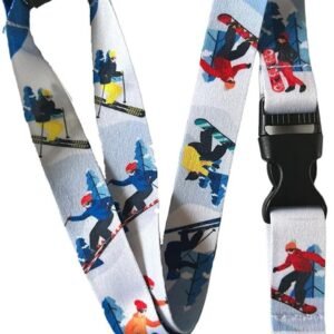 Ski Snowboard Lanyard - Polsbandje Kaarthouder - Op de piste - Veiligheidsclip - 20 mm breed - Mix