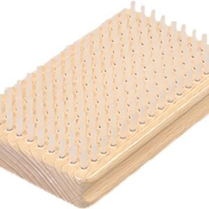 Ski Wax Borstel - Snowboard Onderhoud - Schoonmaken Waxen - Houten Handvat - 12 x 7 x 3 cm