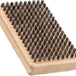 Ski Wax Borstel - Snowboard Onderhoud - Ski's Onderhouden - Messing Nylon Paardenhaar - 12x7x3cm - Houten Handvat