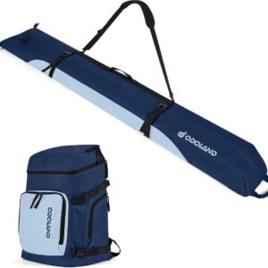 Ski en Laarzen Tas Set - Wintersport Bagage - Transport Skiuitrusting - Gewatteerde Bescherming - Ski's tot 200 cm - Zwart