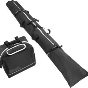 Ski en Schoen Tassen - Wintersport Set - Reizen en Opslag - Waterdicht Nylon - Tot 200cm ski's - Zwart