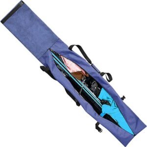 Ski en boot tas - Winteruitrusting opbergen - Wintersport vervoer - Waterdicht en verstelbaar - Tot 200 cm - Blauw