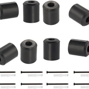 Ski opbergrek - Wandhouder snowboard - Sportuitrusting opbergen - Hoge sterkte rubber - Set van 8 - Zwart