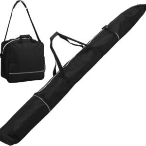 Ski snowboard tas - Wintersport bagage - Reizen en opslag - Verstelbare lengte - Tot 200 cm - Zwart