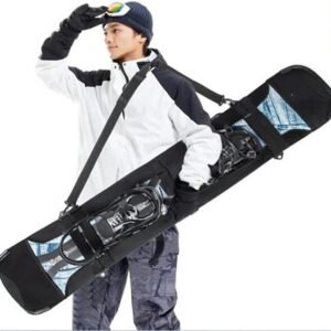 Skibag - Snowboard tas - Wintersport transport - Dubbele schouderband - 150 cm - Zwart