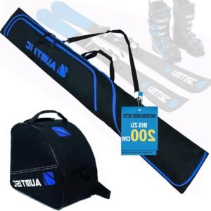 Skibag en Bootsbag - Skiuitrusting Tas - Wintersporters - Verstelbare Lengte - 200 cm - Blauw