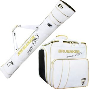 Skibag met Helmenvak en Overschoentas - 170 cm - Wit/Goud