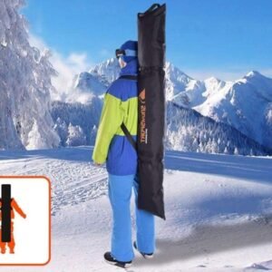 Skibag met Rugzakfunctie - Skihoes - Wintersport Transport - 6-in-1 Draagopties - 180 cm - Zwart