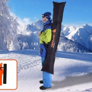 Skibag met rugzakfunctie - Skihoes skiuitrusting - Wintersport transport - 5-in-1 veelzijdig - 180 cm - Zwart