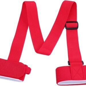 Skiband - Draagharnas - Wintersport - Verstelbare band - 66-120 cm - Rood