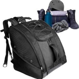 Skibottentas Rugzak - Sneeuwsport Tas - Winter Sporten - Waterdicht Nylon Materiaal - 50L Capaciteit - Zwart
