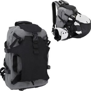 Skibottentas Rugzak - Wintersport Tas - Opbergen Uitrusting - Helm Compartiment - 30L Capaciteit - Zwart