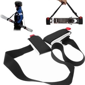Skidraagriem - Skibanden - Ski Vervoeren - Verstelbaar - 115 cm - Zwart