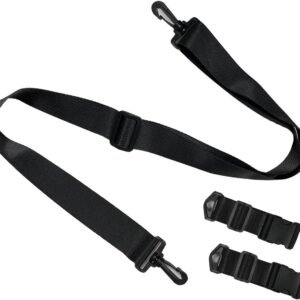 Skidraagriem - Skidrager Stokken - Wintersport Transport - Verstelbare Schouderband - Nylon Materiaal - Zwart