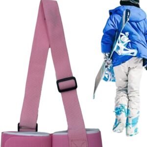 Skidrager Riem - Snowboardhouder - Sportuitrusting Dragen - Verstelbaar Nylon - 115 cm - Zwart