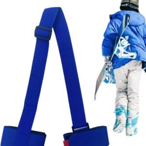 Skidrager - Skibanden - Wintersport Transport - Verstelbare Riemen - 115 cm - Blauw